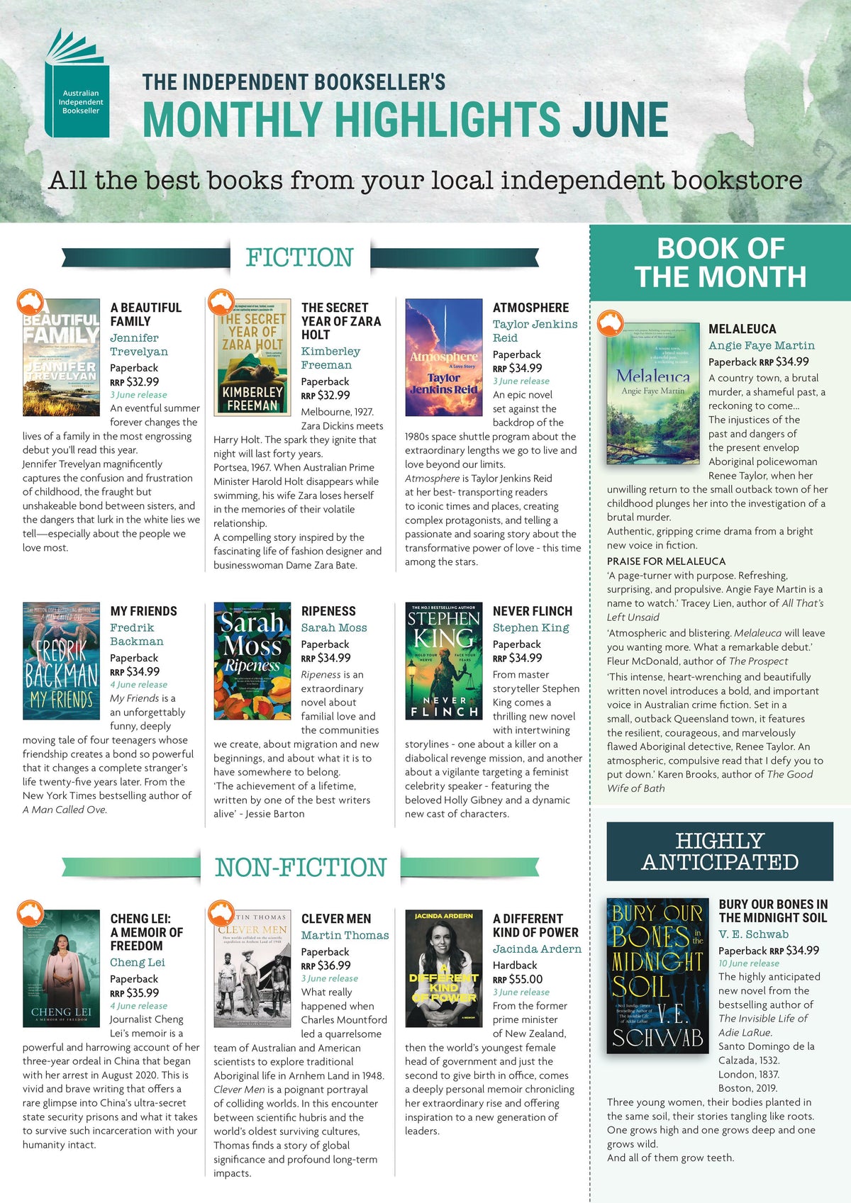 The Independent Bookseller's Monthly Highlights June 2025