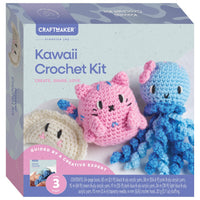 Load image into Gallery viewer, Craft Maker Kawaii Crochet Kit
