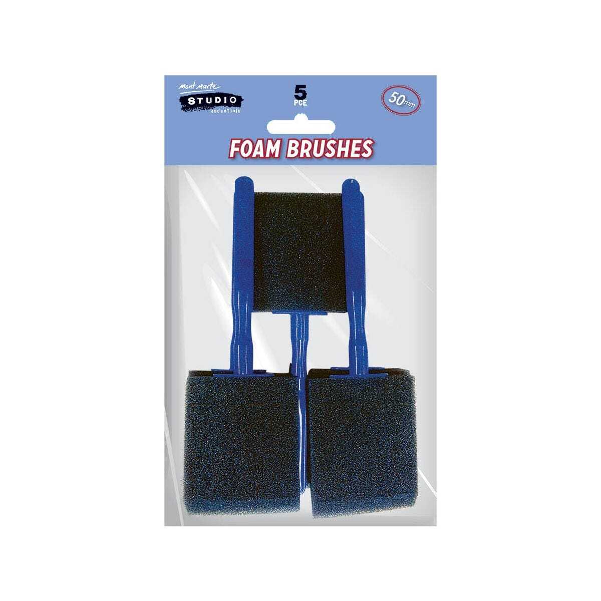 MACR0022 MM Foam Hobby Brush 50mm 5pc Poly Bag