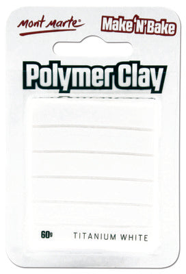 MM Make n Bake Polymer Clay 60g - Titanium White MMSP6001