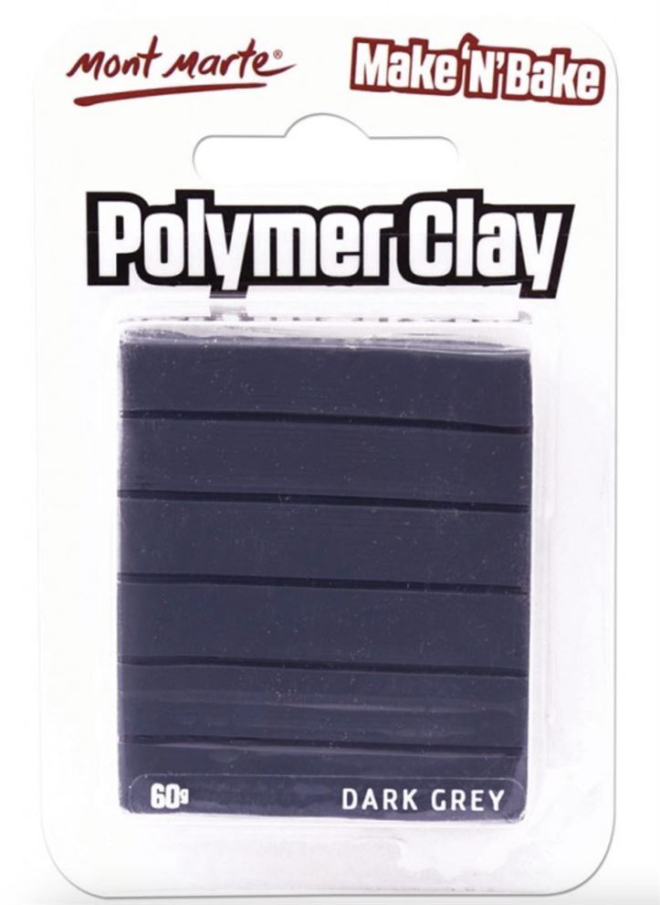 MM Make n Bake Polymer Clay 60g - Dark Grey MMSP6004