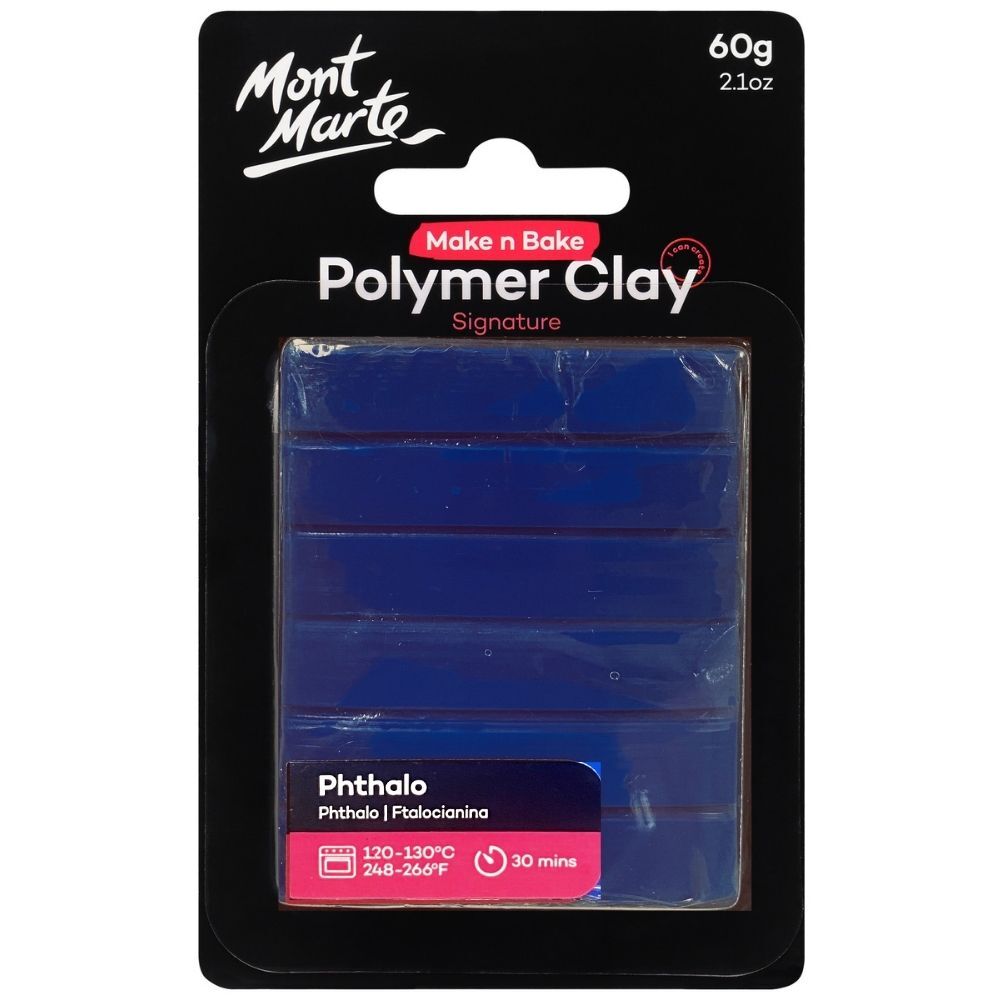 MM Make n Bake Polymer Clay 60g - Phthalo Blue MMSP6031