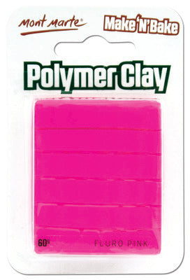 MM Make n Bake Polymer Clay 60g - Fluro Pink