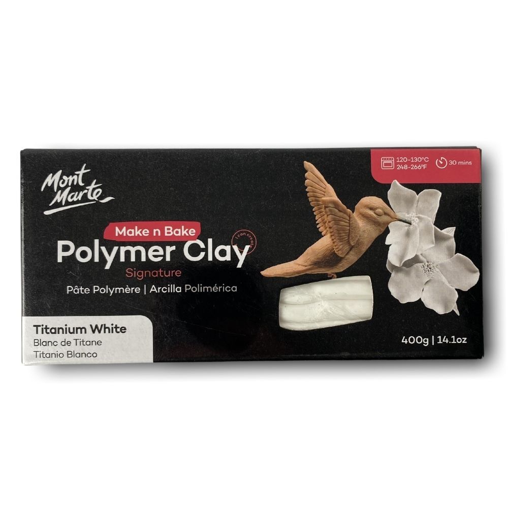 MM Make n Bake Polymer Clay 400g - Titanium White