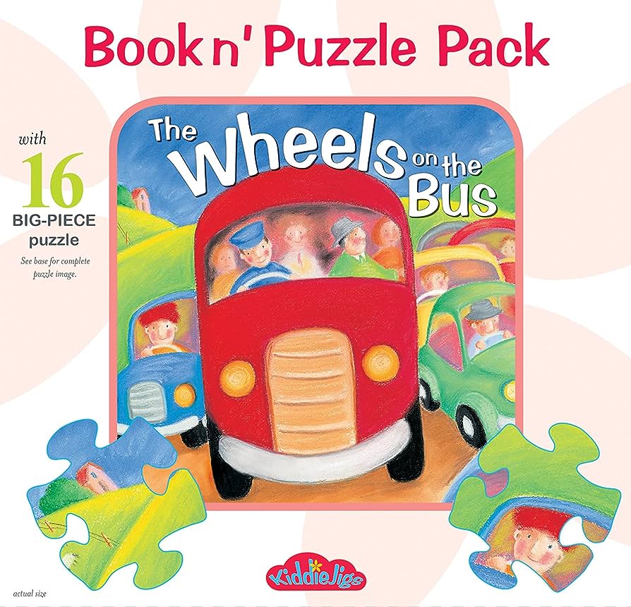 The Wheels on the Bus Book n' Puzzle Pack - 16 pieces