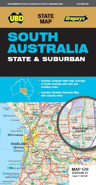 South Australia State & Suburban Map 570 31st ed