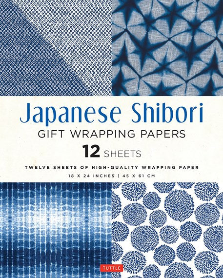 Japanese Shibori Gift Wrapping Papers - 12 Sheets of High-Quality 18 X 24 (45 X 61 Cm) Wrapping Paper