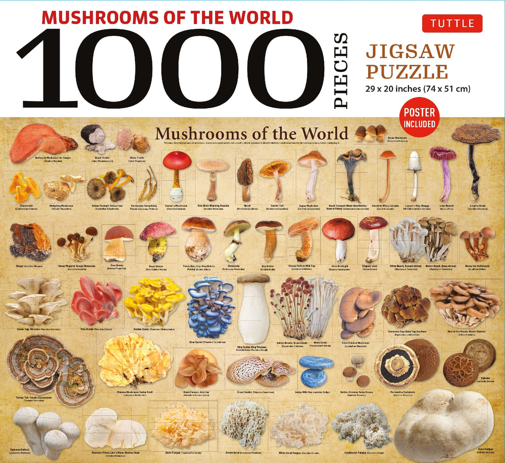 Mushrooms of the World - 1000 Piece Jigsaw Puzzle