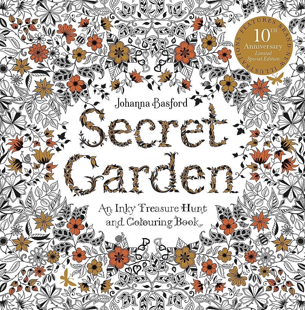 Secret Garden: An Inky Treasure Hunt and Colouring Book