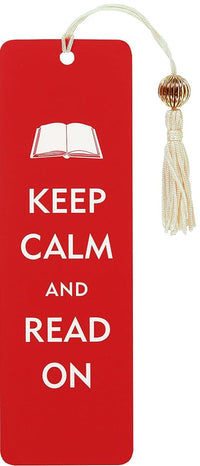 Load image into Gallery viewer, Keep Calm &amp; Read On Beaded Bookmark cover image
