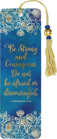 Load image into Gallery viewer, Be Strong and Courageous Beaded Bookmark cover image
