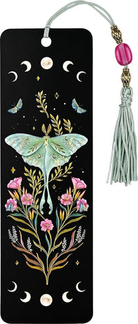 Load image into Gallery viewer, Luna Moth Beaded Bookmark cover image
