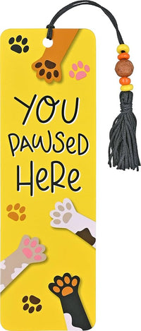 Load image into Gallery viewer, You Pawsed Here Beaded Bookmark cover image
