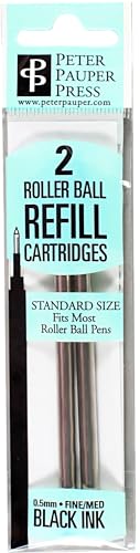 Roller Ball 0.5mm Cartridges (Black Ink, 2 per pack)