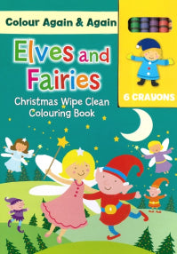 Elves and Fairies Christmas Wip Clean Colouring Book