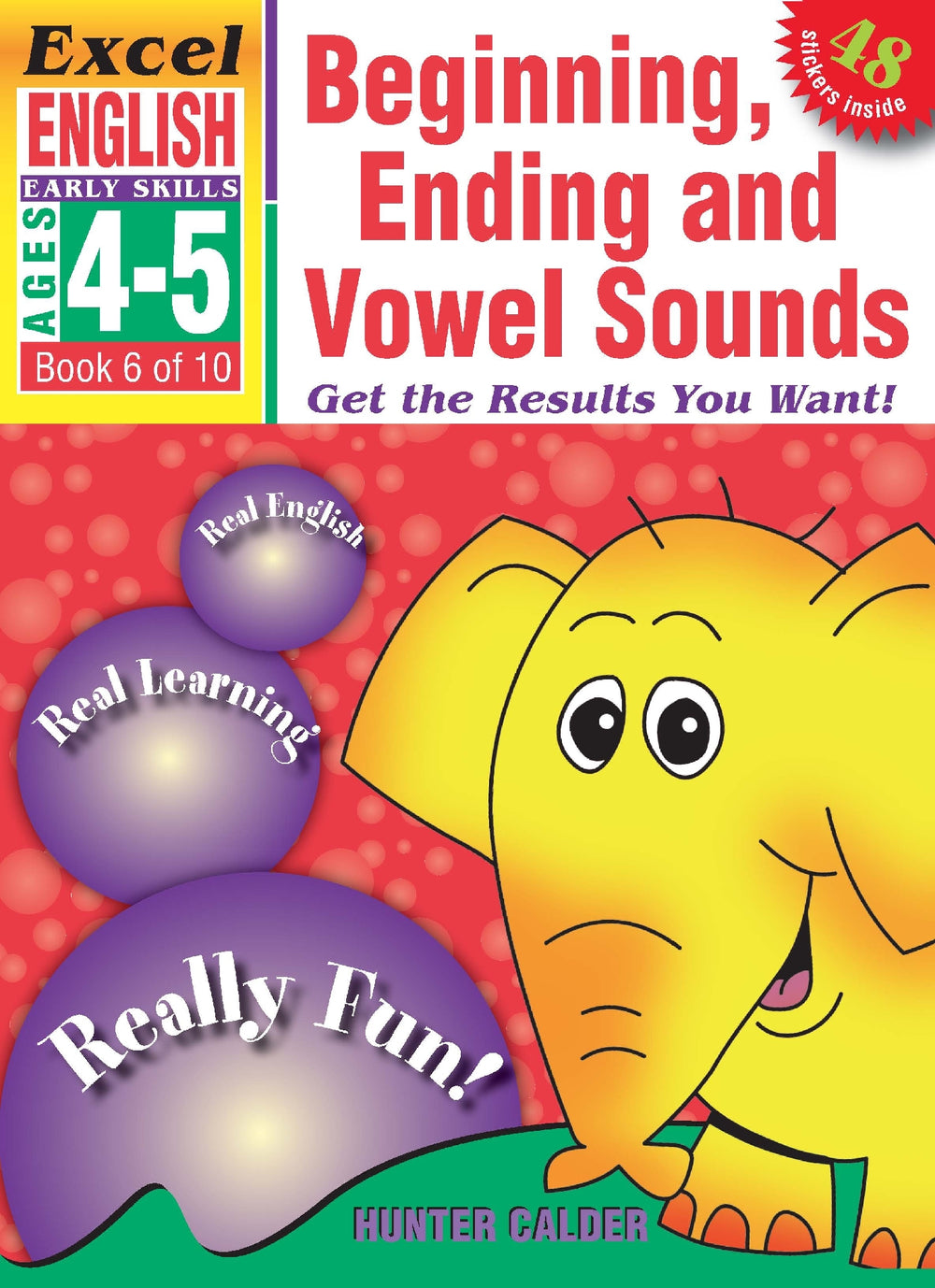 Excel Early Skills English Book 6: Beginning, Ending and Vowel Sounds Ages 4-5