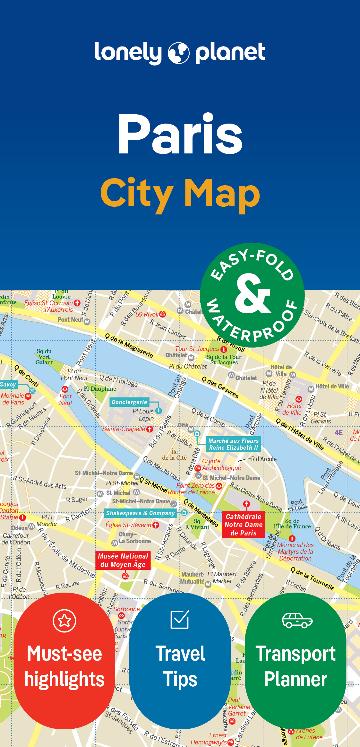 Lonely Planet Paris City Map Detailed Itineraries | Travel Like a Local | Insider Tips | Covers Triangle d'Or, Faubourg St-Germain, Le Marais, Montmartre, and more