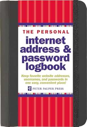 Internet Address & Password Logbook