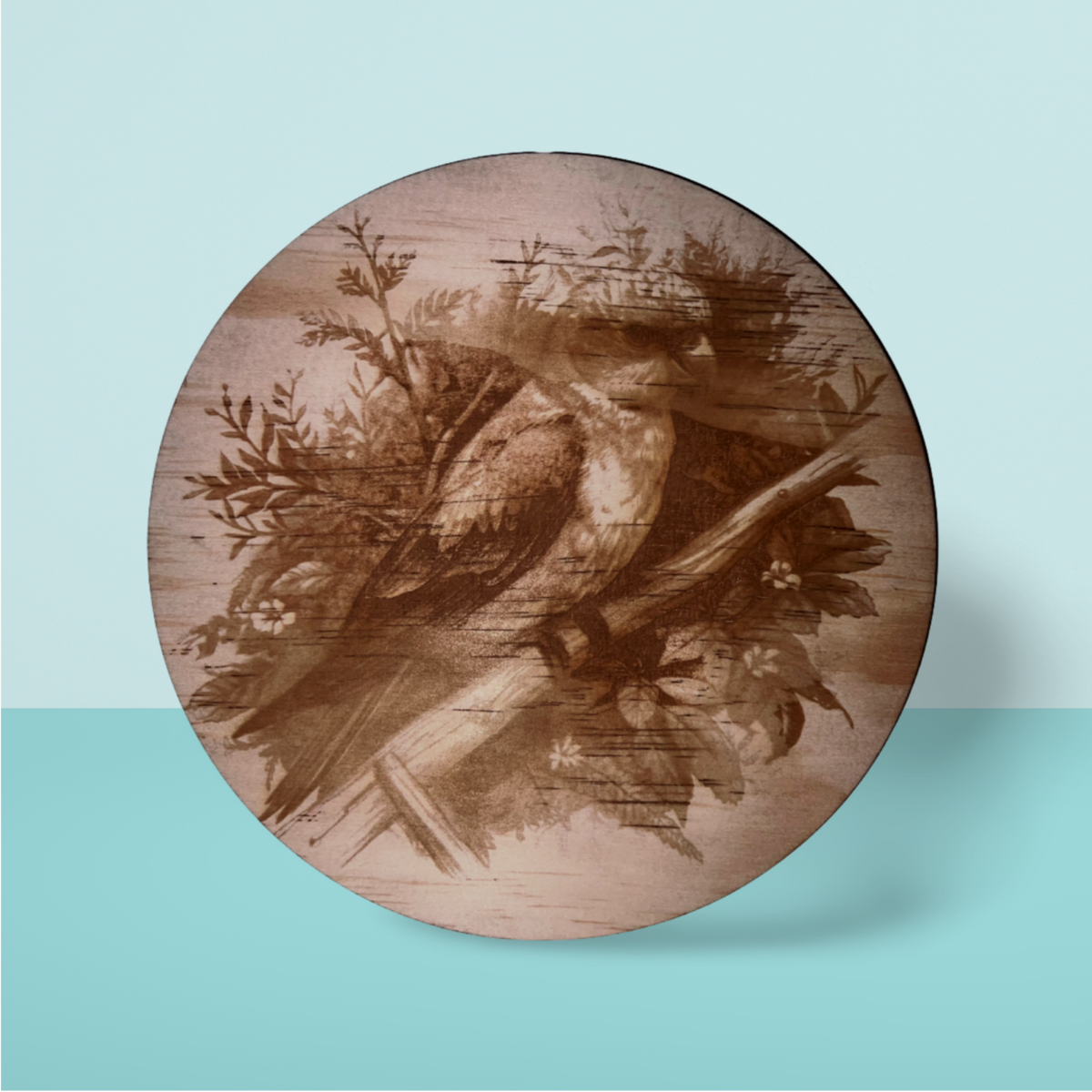 Wooden Round:  Swift Parrot (20cm)