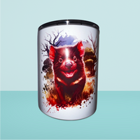 Load image into Gallery viewer, Burnie Tumbler:  Tasmanian Devil + Map
