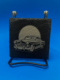Load image into Gallery viewer, Square Slate Coaster: Vintage Car (Assorted)
