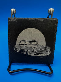 Load image into Gallery viewer, Square Slate Coaster: Vintage Car (Assorted)
