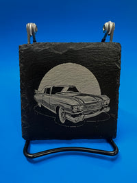 Load image into Gallery viewer, Square Slate Coaster: Vintage Car (Assorted)
