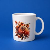 Load image into Gallery viewer, Burnie Mug:  Waratah and Birds
