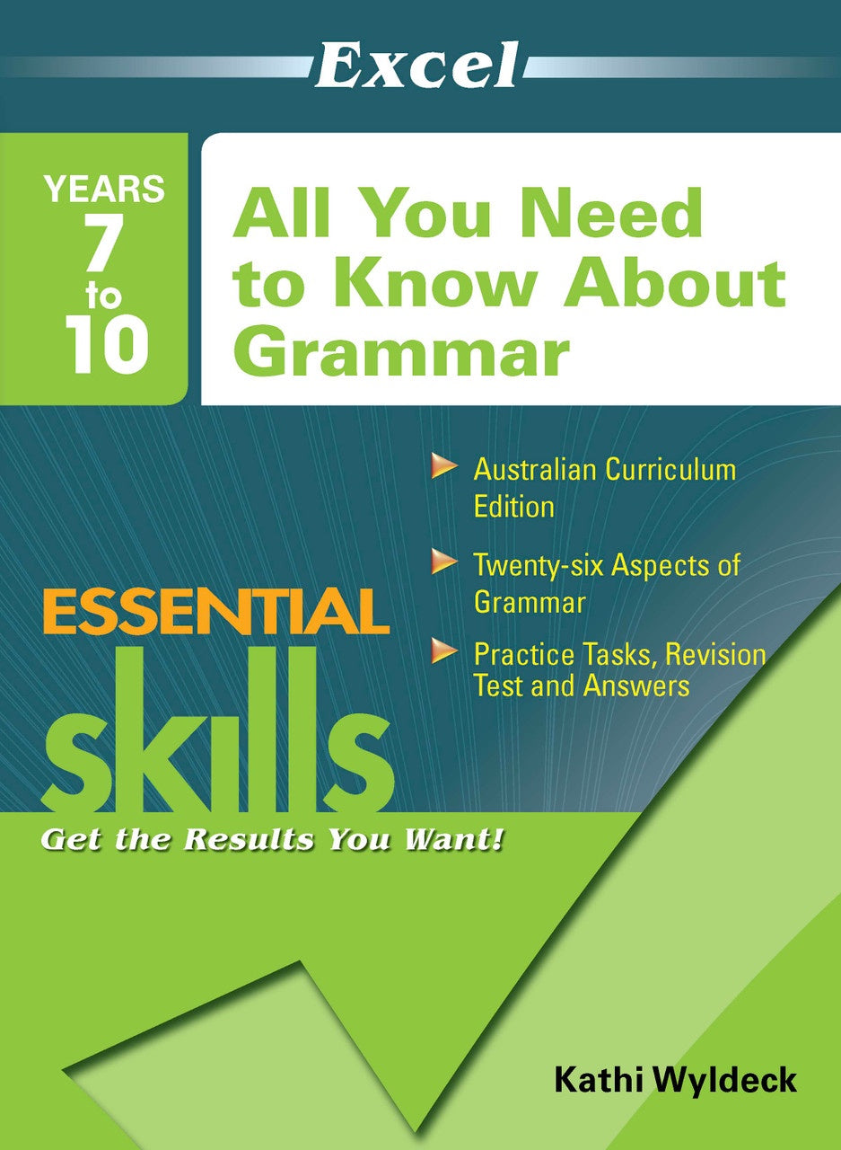 Excel:  All you Need to Know About Grammar (Years 7 to 10)