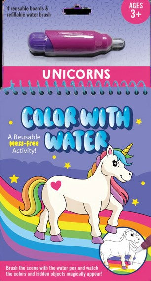 Colour with Water:  Unicorns