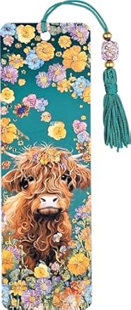 Load image into Gallery viewer, Highland Cow Beaded Bookmark
