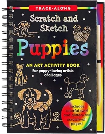 Scratch and Sketch Activity Book - Puppies