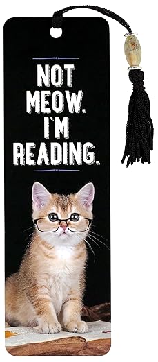 Not Meow I'm Reading Bookmark
