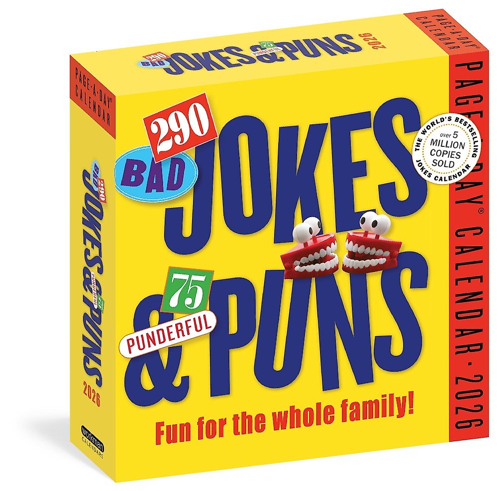 290 Bad Jokes & 75 Punderful Puns Page-A-Day Calendar 2026