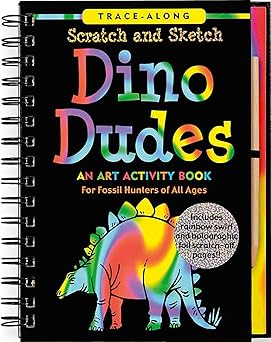 Scratch and Sketch Activity book - Dino Dudes