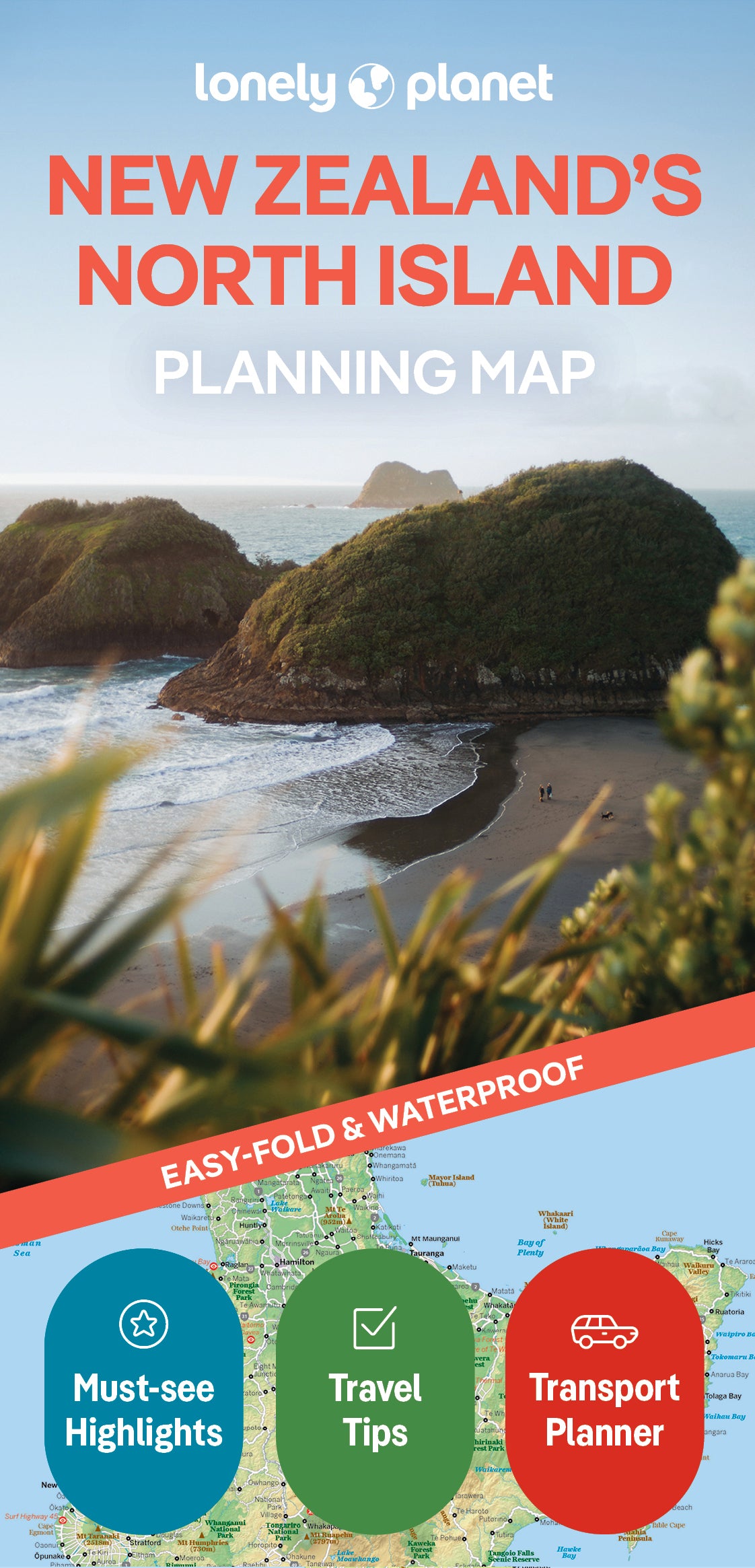 Lonely Planet: New Zealand's North Island Planning Map 2nd Edition