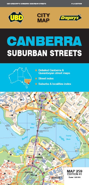 Canberra Suburban Streets Map 259 41st Ed