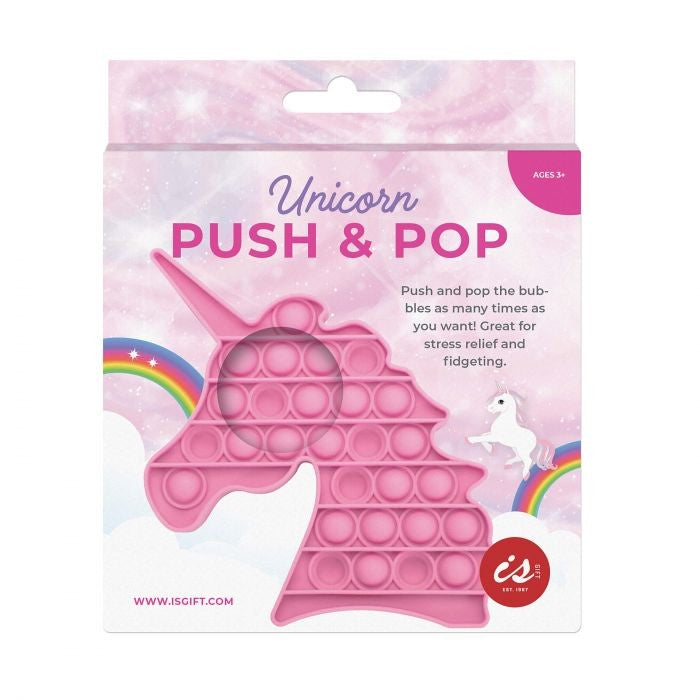 IS Push & Pop - Unicorn Pink (17.5 x 16.5 x 1.5 cm)