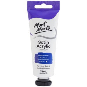 MM Satin Acrylic 75ml - Phthalo Blue