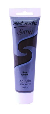 MM Satin Acrylic 100ml - Raw Umber