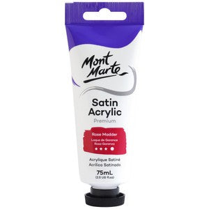 MM Satin Acrylic 75ml - Rose Madder