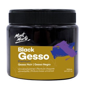 MM Black Gesso Tub 500ml