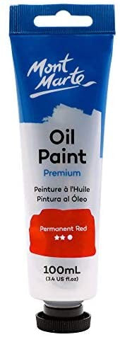 MM Oil Paint 100mls - Permanent Red