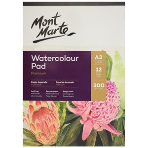 Premium Watercolour Pad A3 300gsm 12 Sheet