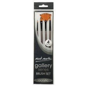 BMHS0010 MM Gallery Series Brush Set Acrylic 4pc