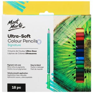 MM Ultra-Soft Colour Pencils 18pc