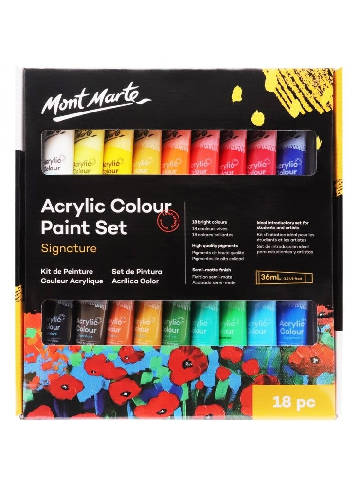 MM Acrylic Colour Paint Set 18pc x 36ml