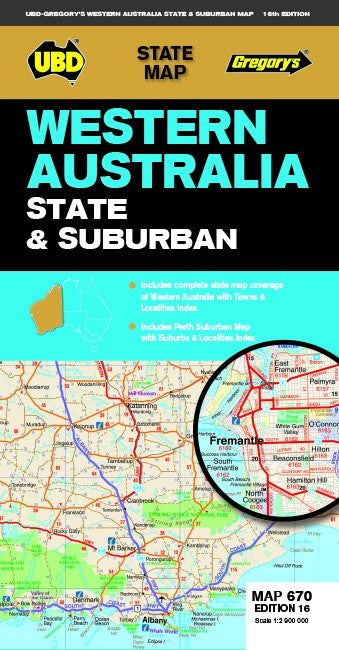 Western Australia State & Suburban Map 670 16th ed