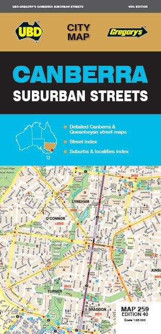 Canberra Suburban Streets Map 259 40th Ed