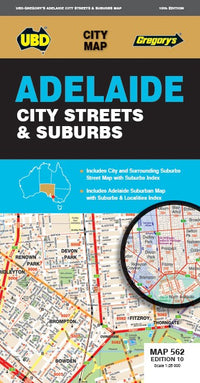 Load image into Gallery viewer, Adelaide City Streets &amp; Suburbs Map 562 10th
